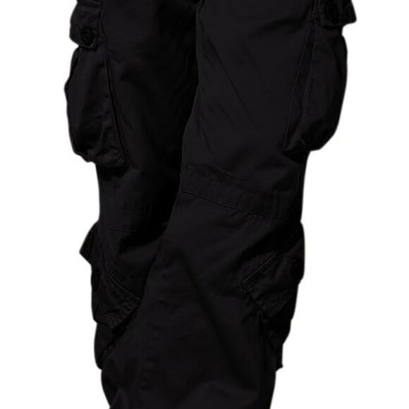 Casual Men's Cargo Pants - Adjustable Drawstring 8 Pockets for Versatile Wear